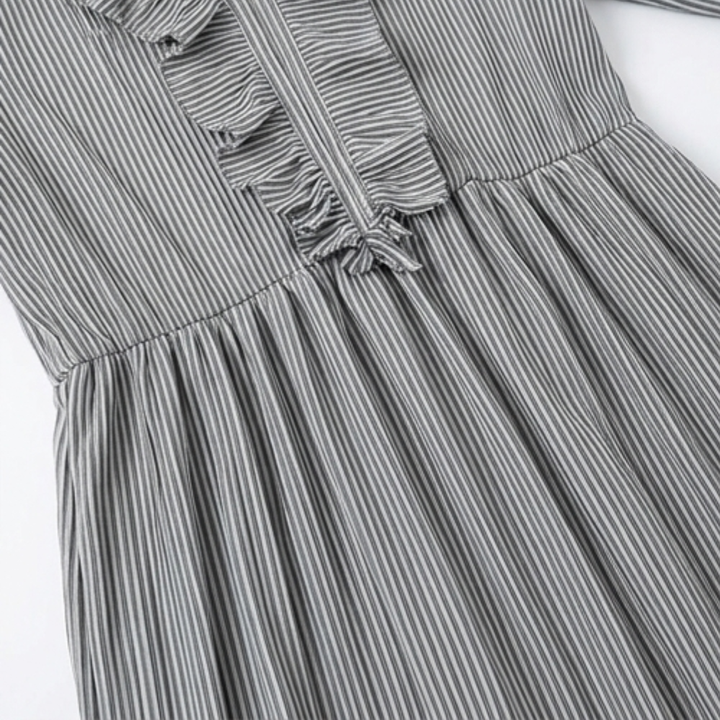Serenae™ – Flowy Ruffled Striped Maxi Dress