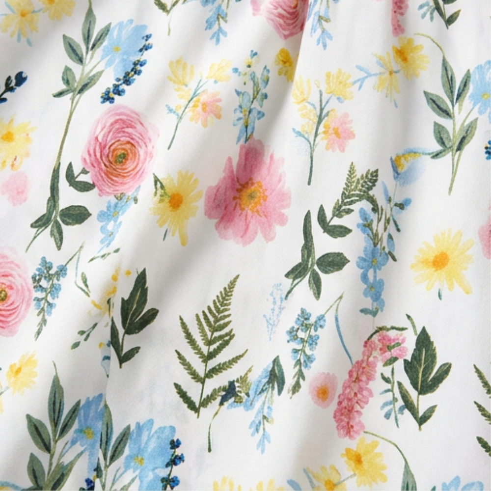 Vestido largo con hombros descubiertos y bolsillos - Estampado floral para mujer