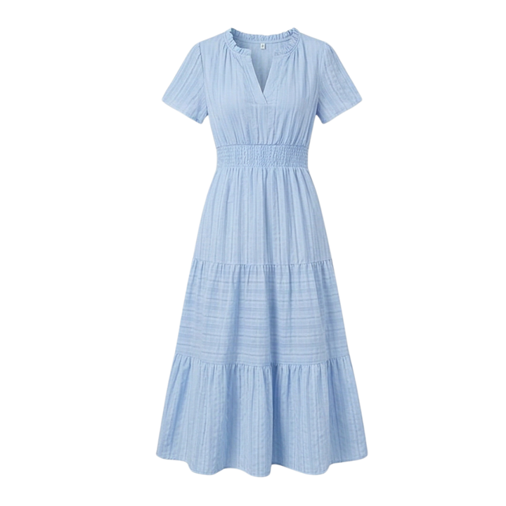 Vivara™ – Flowing V Neck Summer Maxi Dress