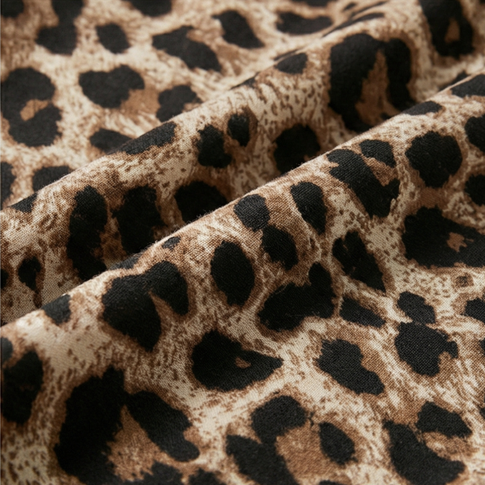 Vivara™ – Ruched Waist Leopard Maxi Dress