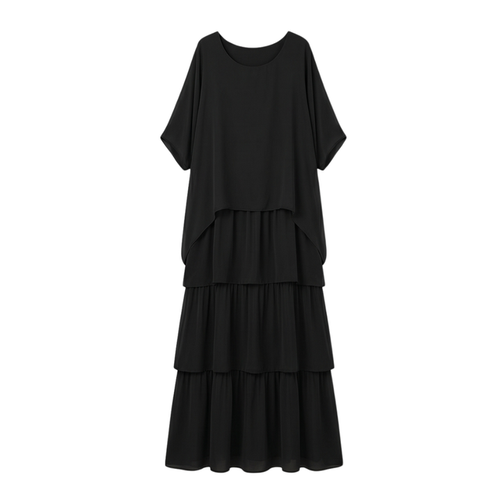 Tiered Chiffon Dress for Wedding Guest and Special Occasions