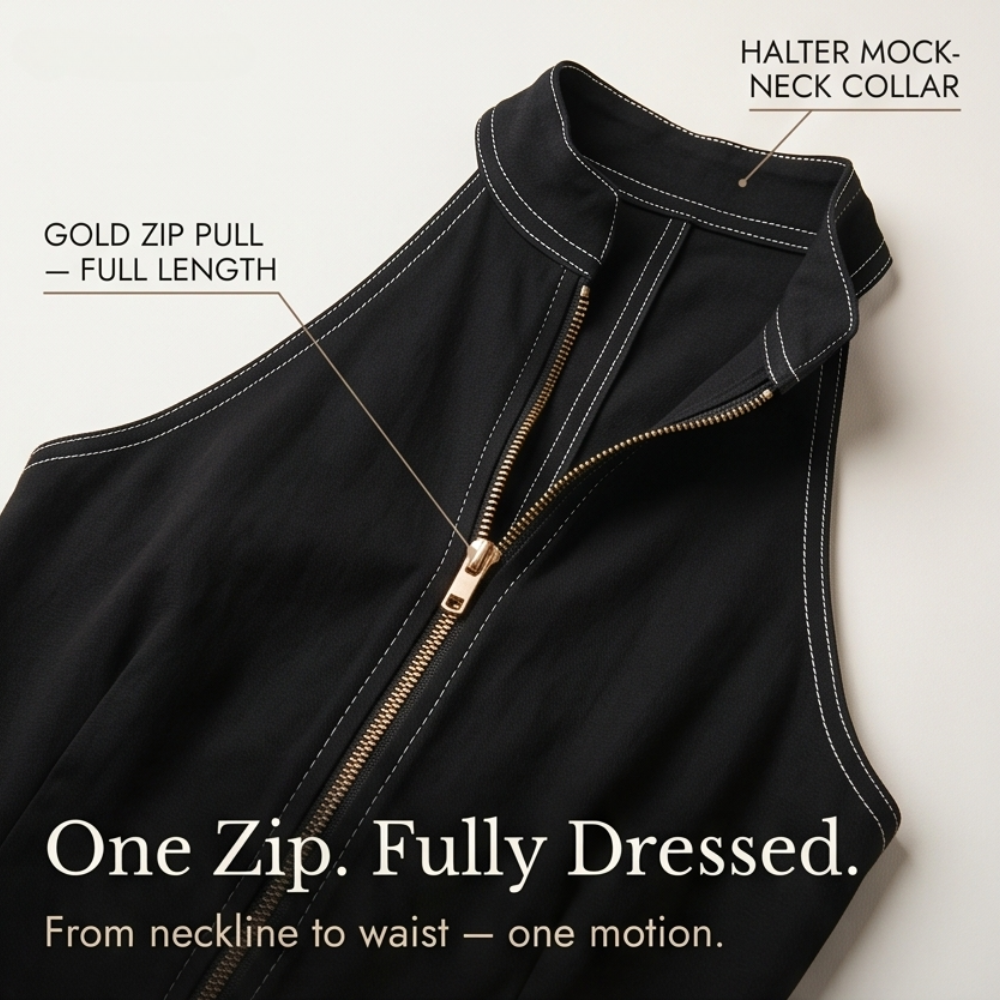Lunelle™ – Sculpted Halter Jumpsuit