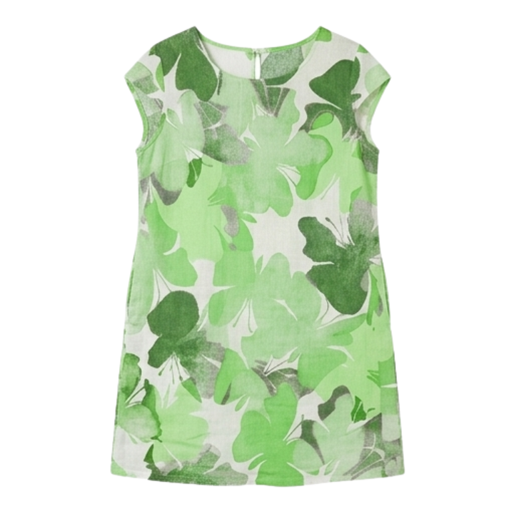Watercolor Floral Summer Dress for Women - Relaxed Fit
