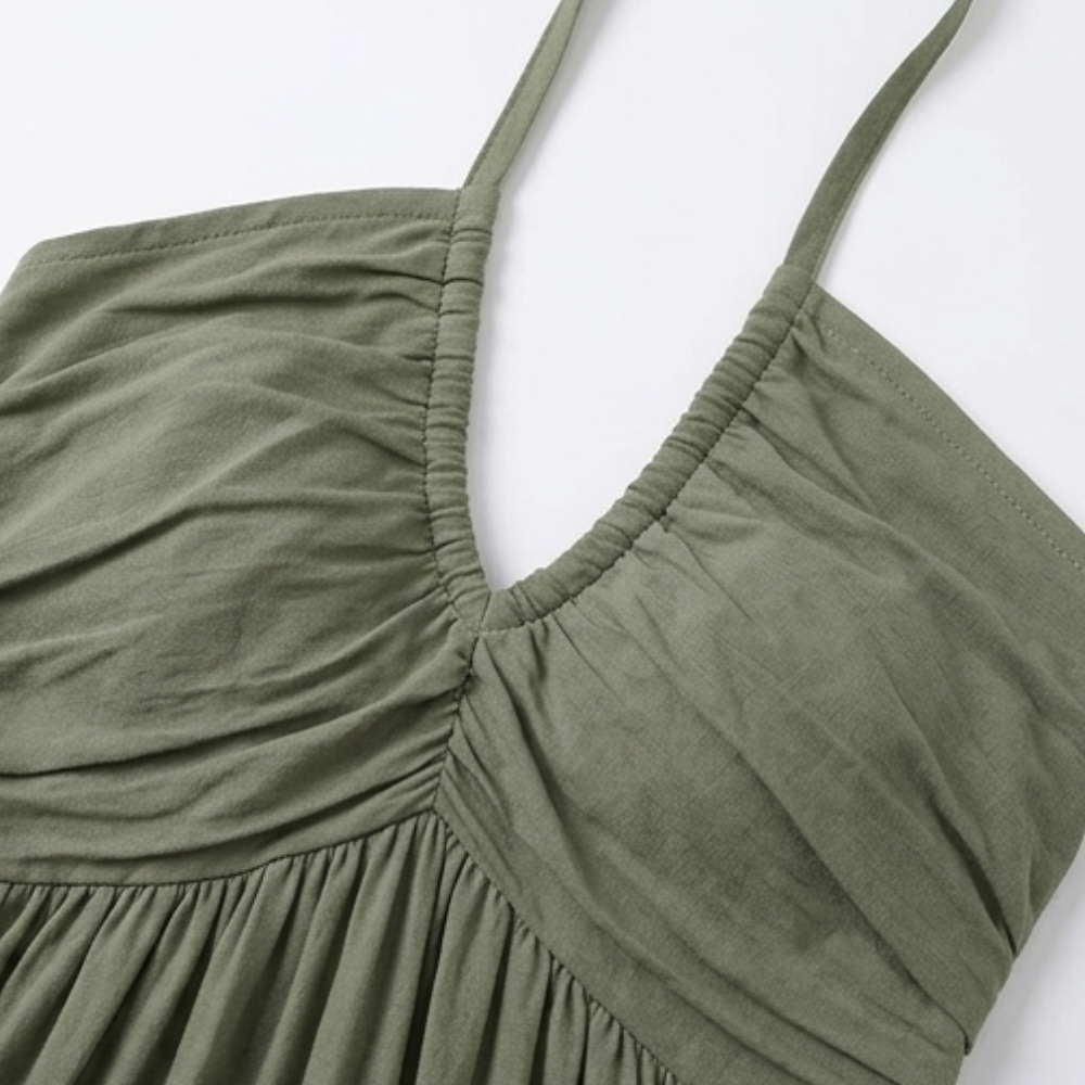Solenne™ - Flowy Halter Maxi Dress for Effortless Style