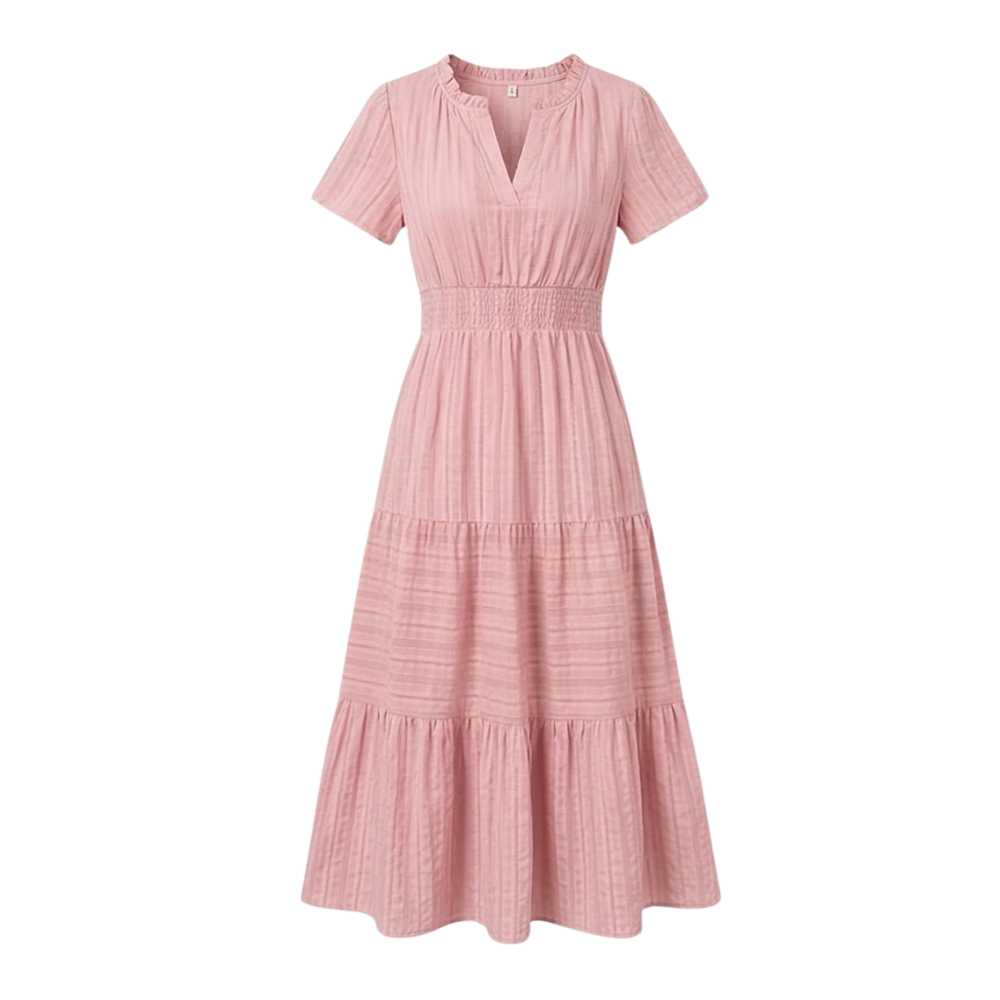 Vivara™ – Flowing V Neck Summer Maxi Dress