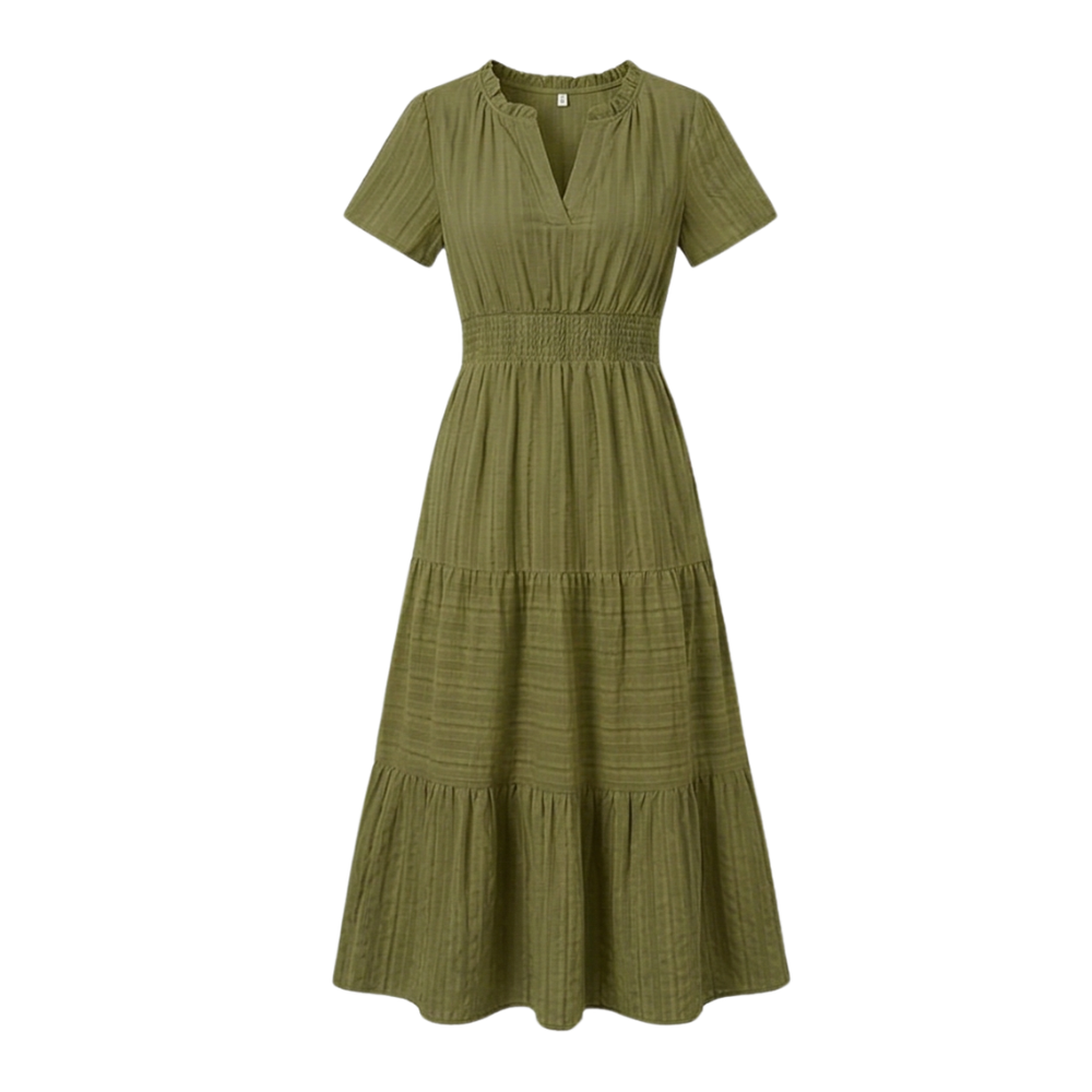 Vivara™ – Flowing V Neck Summer Maxi Dress