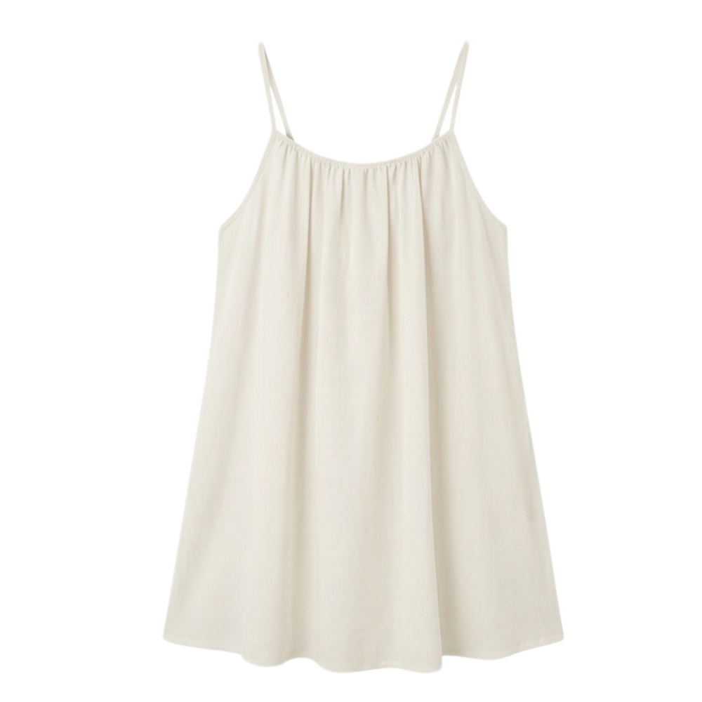 A-Line Sundress with Open Back Detail - Lightweight Summer Dress