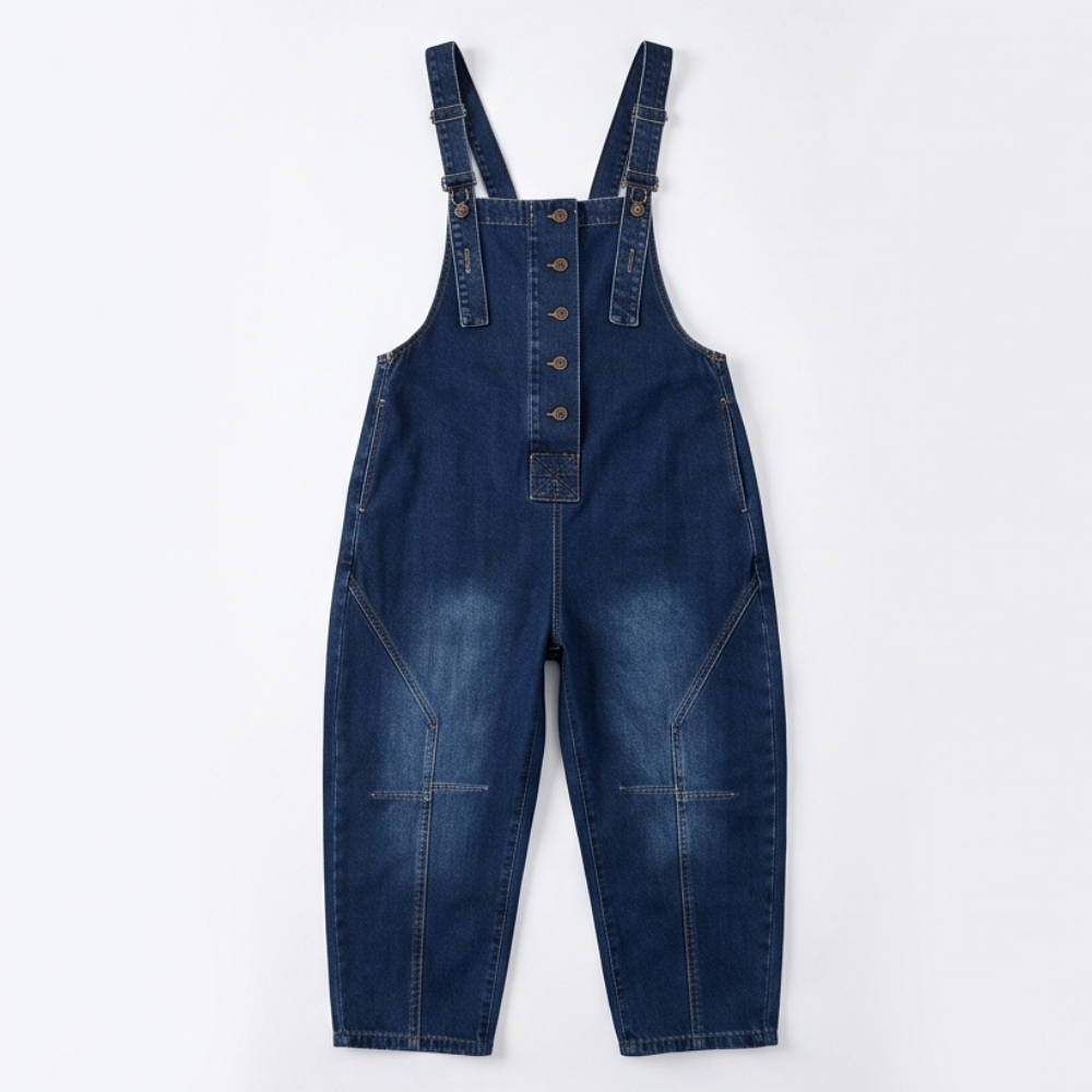 Denim Overalls for Women - Tapered Leg with Adjustable Straps