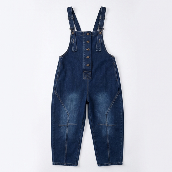 Denim Overalls for Women - Tapered Leg with Adjustable Straps