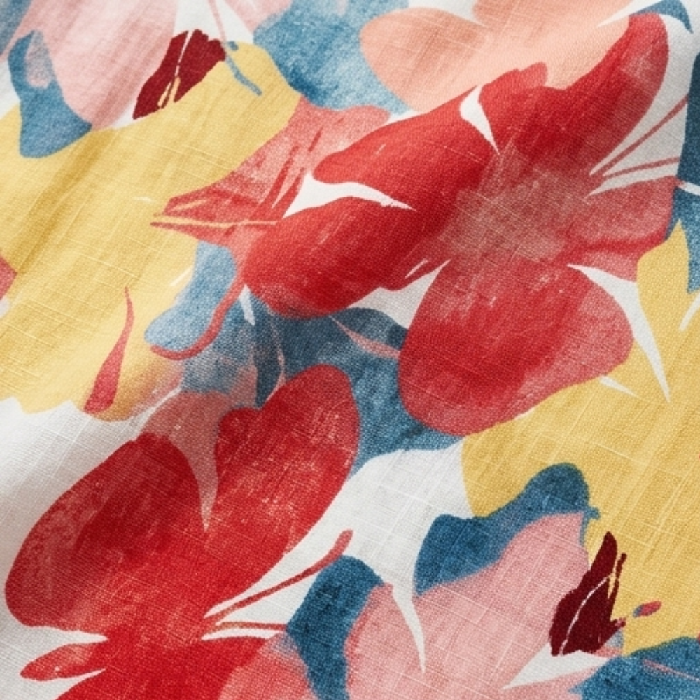 Watercolor Floral Summer Dress for Women - Relaxed Fit