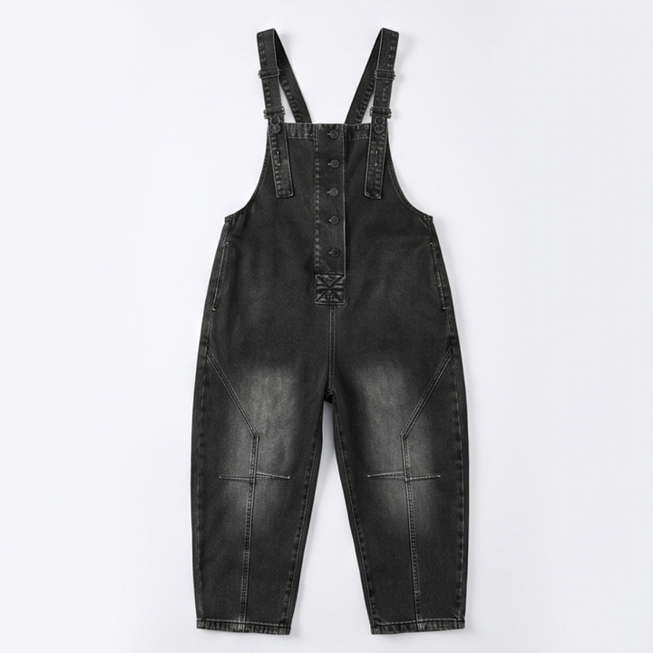 Denim Overalls for Women - Tapered Leg with Adjustable Straps