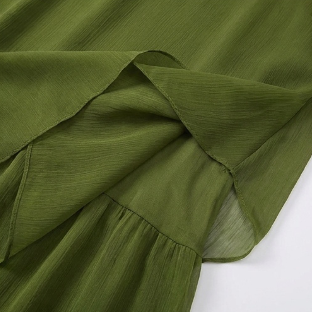 Tiered Chiffon Dress for Wedding Guest and Special Occasions