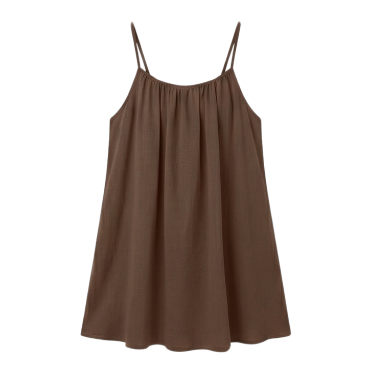 A-Line Sundress with Open Back Detail - Lightweight Summer Dress
