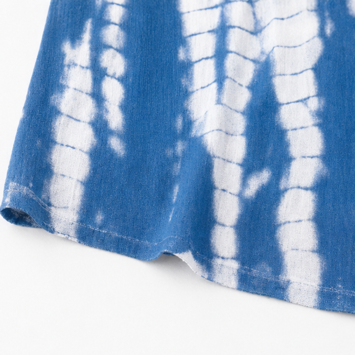 Mono de pierna ancha con bolsillos y estampado tie dye para mujer