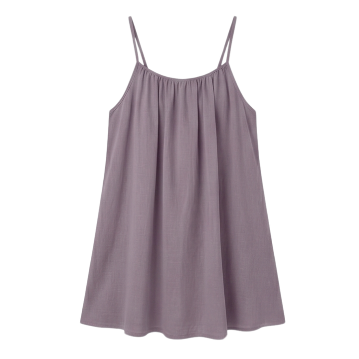 A-Line Sundress with Open Back Detail - Lightweight Summer Dress
