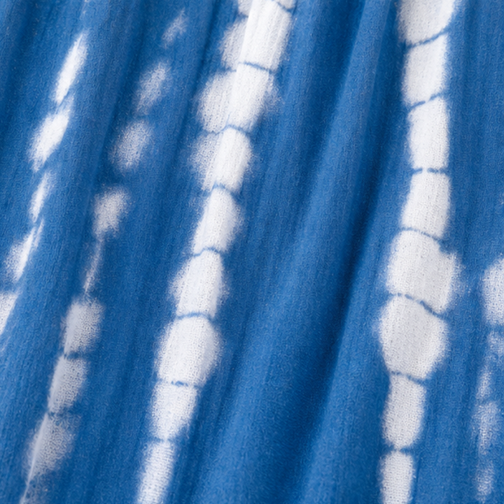 Mono de pierna ancha con bolsillos y estampado tie dye para mujer