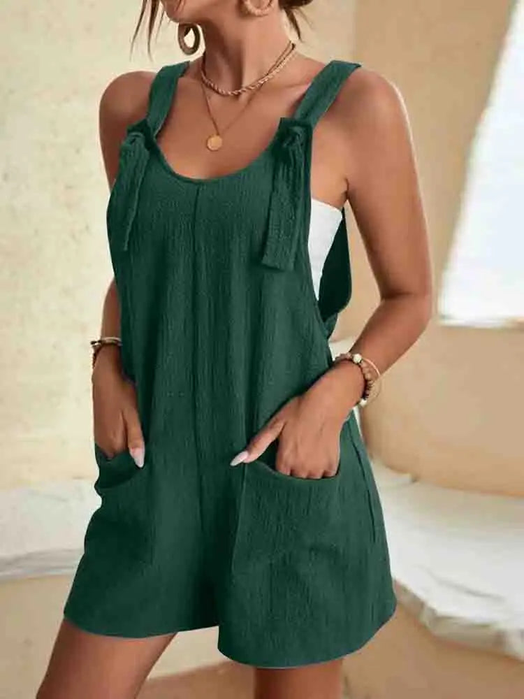 Linen Romper for Women - Lightweight Summer Jumpsuit