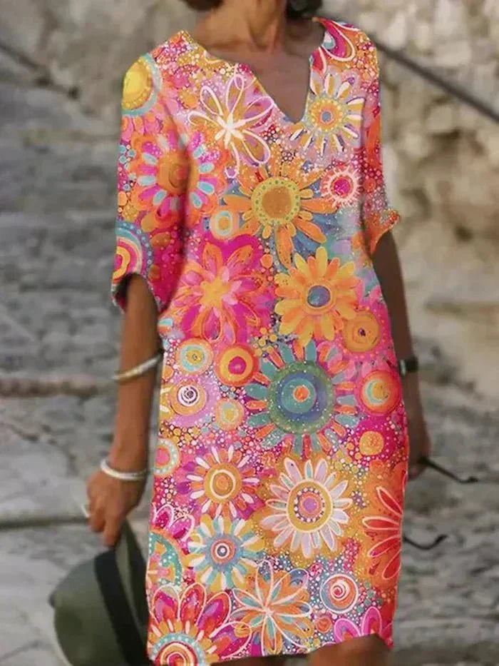 Bailey | Vibrant Floral Midi Dress