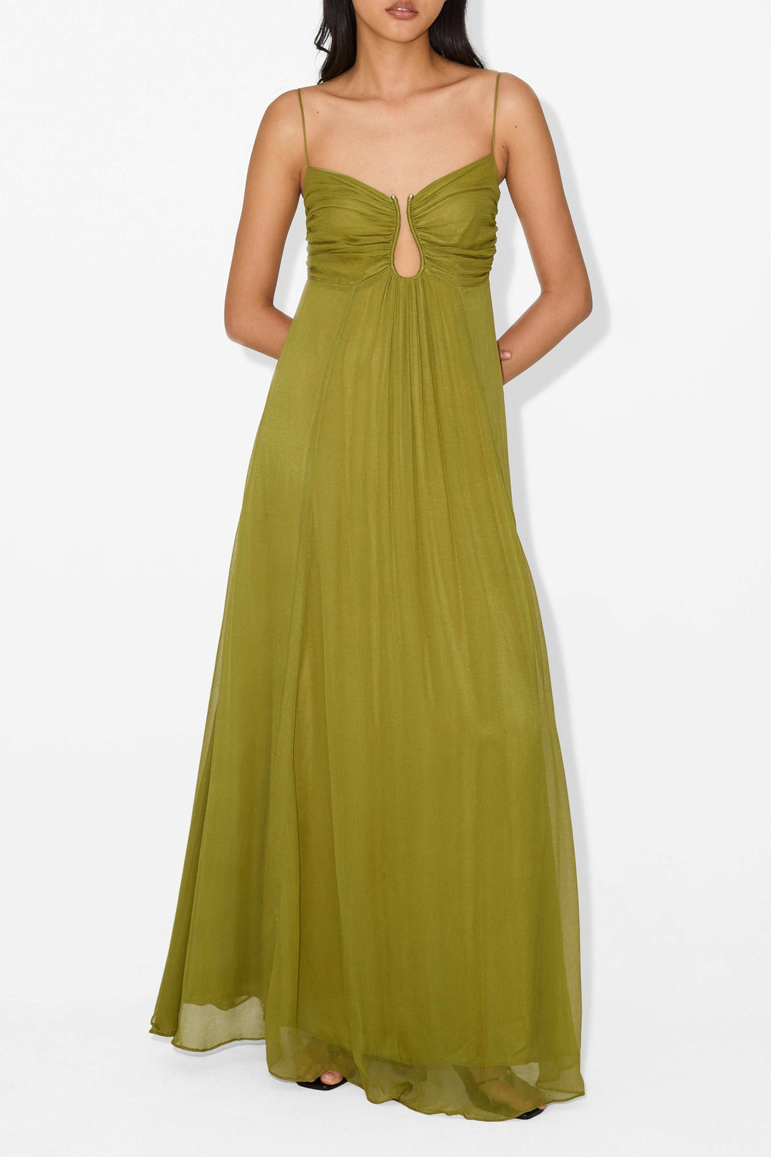 Halter Maxi Dress for Women - Elegant A-Line Silhouette