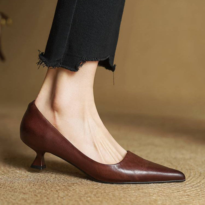 Sarah | Zapatos de Cuero Refinados con Punta Fina