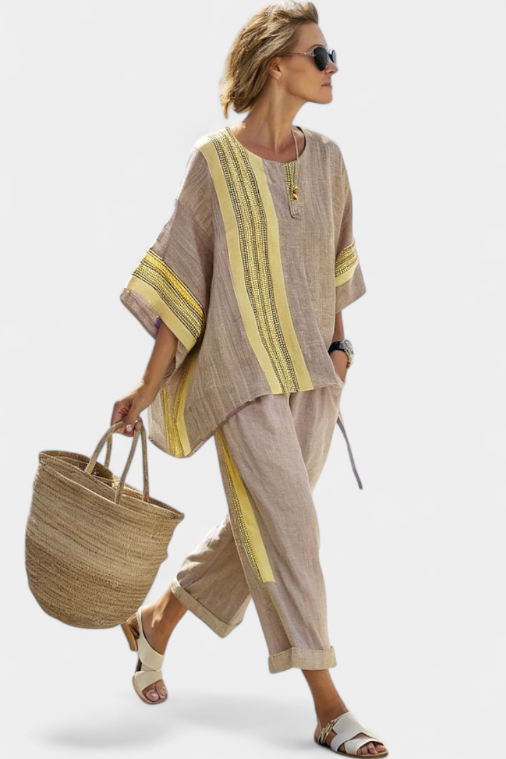 Via | Dámská dvoudílná souprava s oversized topem a zúženými kalhotami