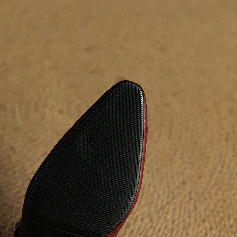 Mules de cuero genuino Thea