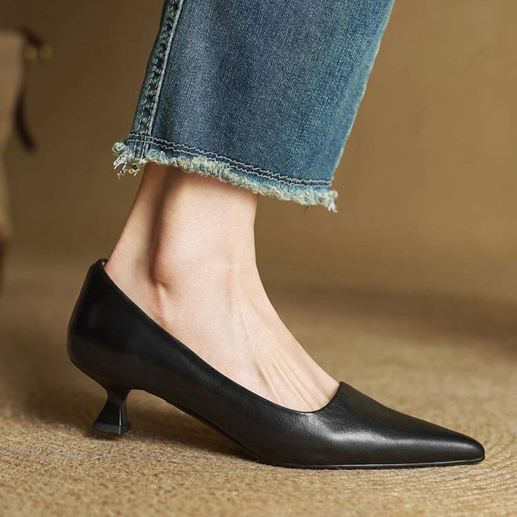 Sarah | Zapatos de Cuero Refinados con Punta Fina