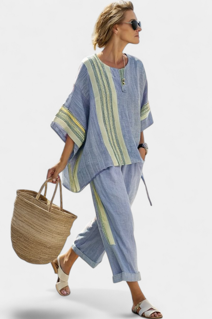 Via | Dámská dvoudílná souprava s oversized topem a zúženými kalhotami