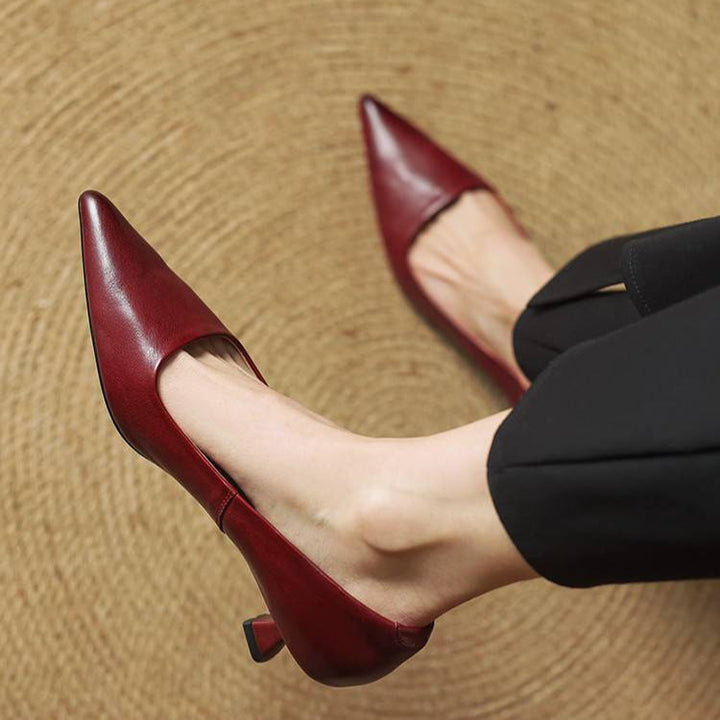 Sarah | Zapatos de Cuero Refinados con Punta Fina