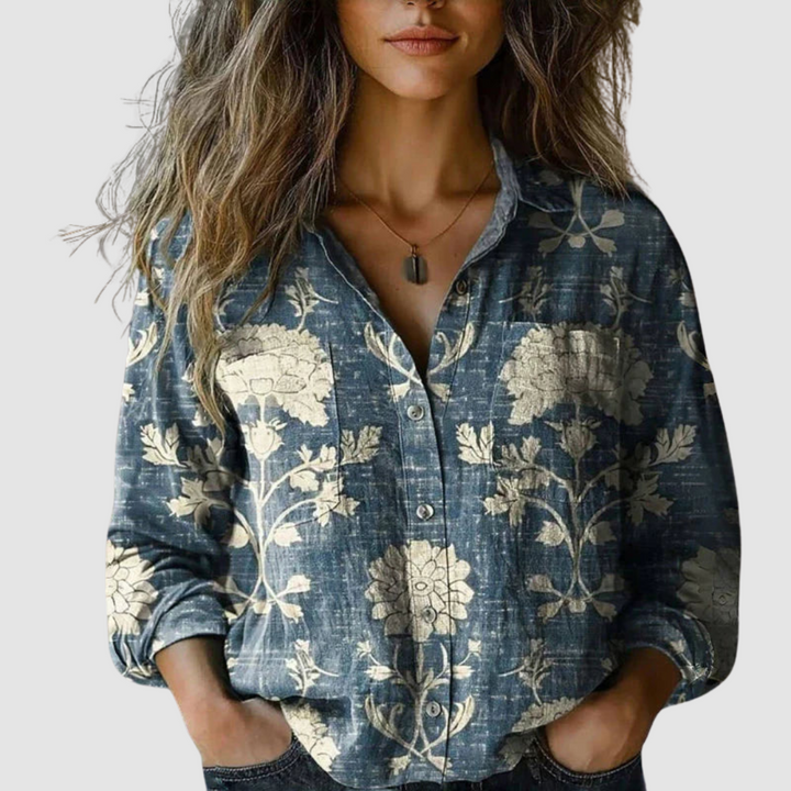Morena | Vintage Printed Blouse