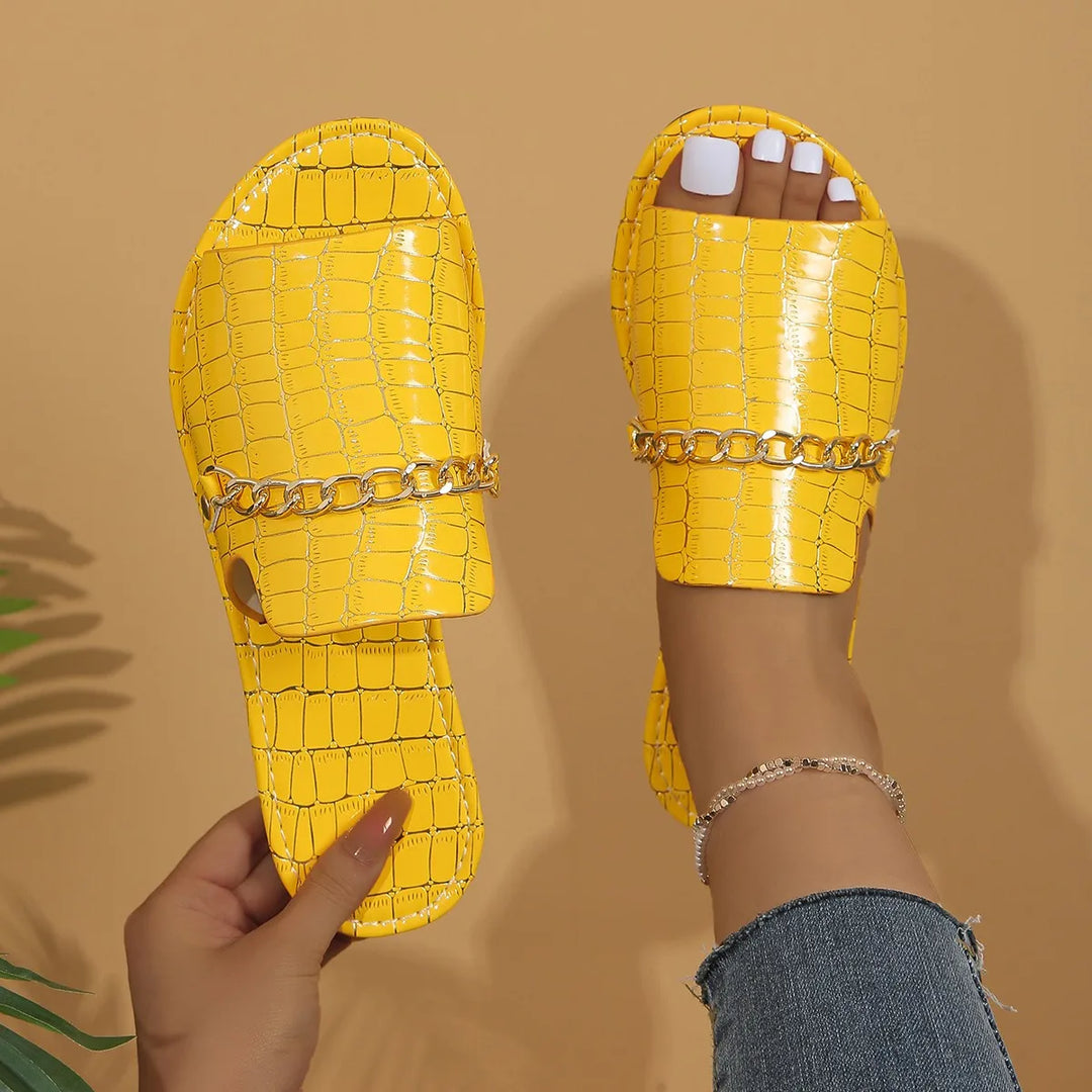 Mira | Chinelo de Praia com Salto Anabela Luxuoso™