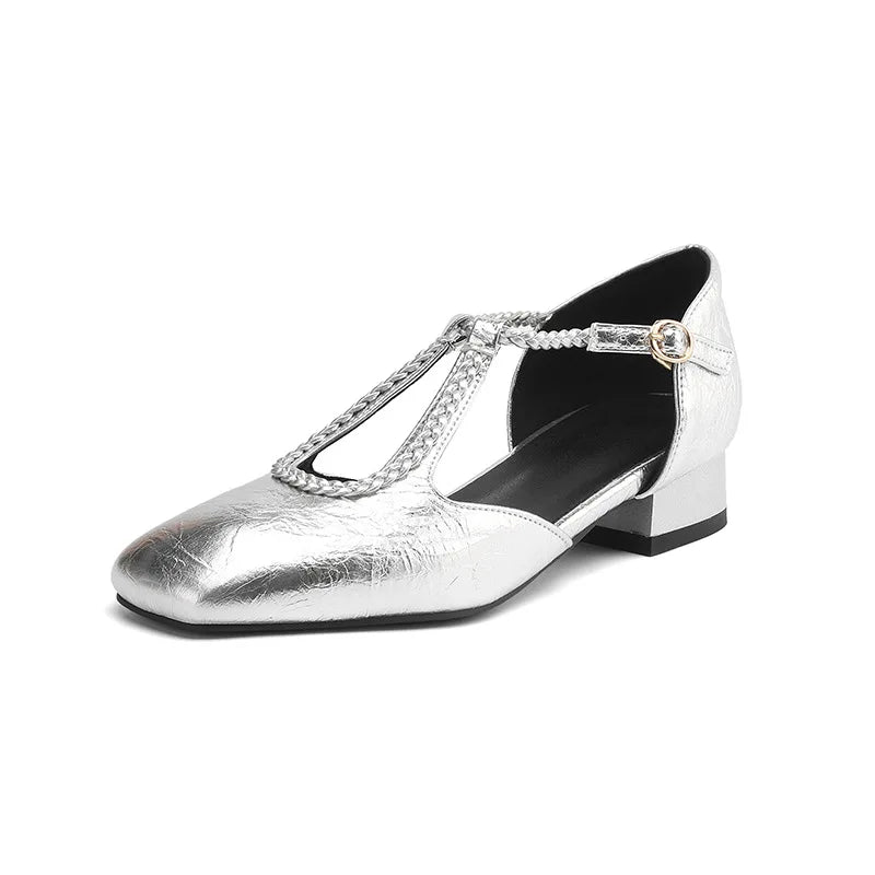 Estelle | Zapatos Planos Retro de Cuero