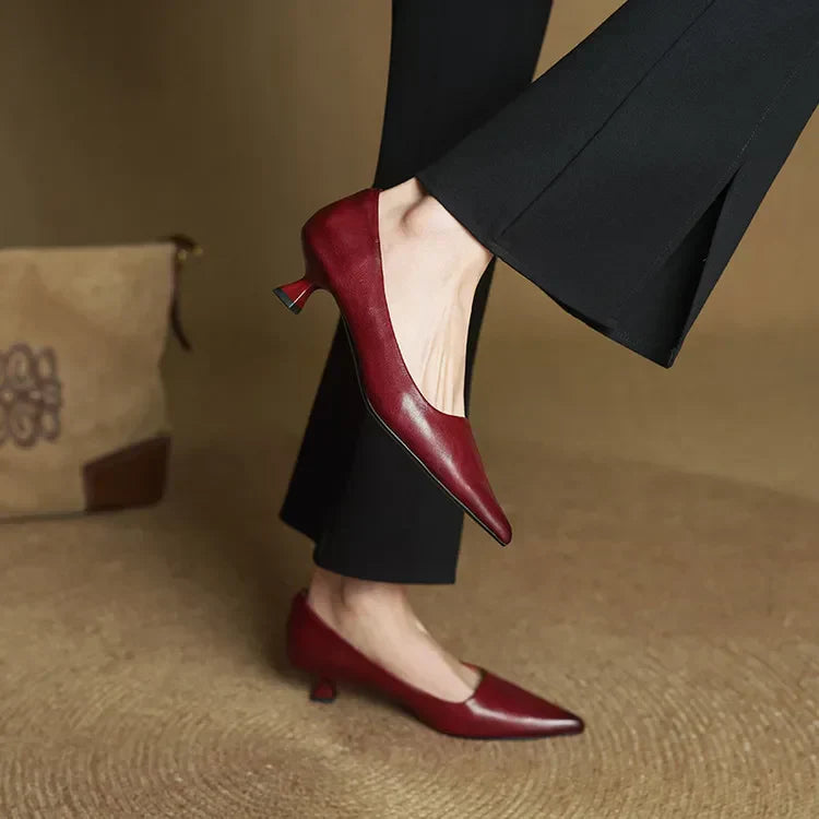 Sarah | Zapatos de Cuero Refinados con Punta Fina