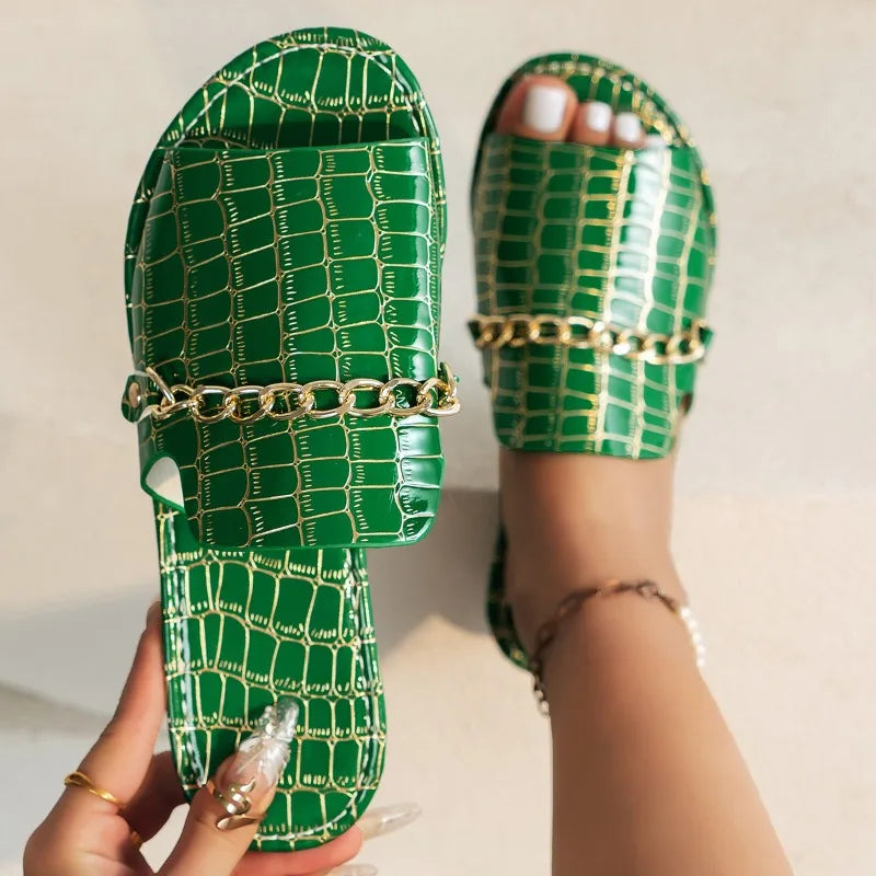Mira | Chinelo de Praia com Salto Anabela Luxuoso™