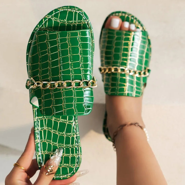 Mira | Chinelo de Praia com Salto Anabela Luxuoso™