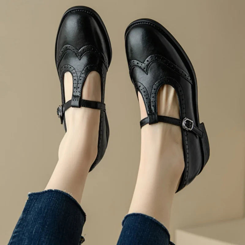 Miana | Mary Janes con Correa en T Pulida