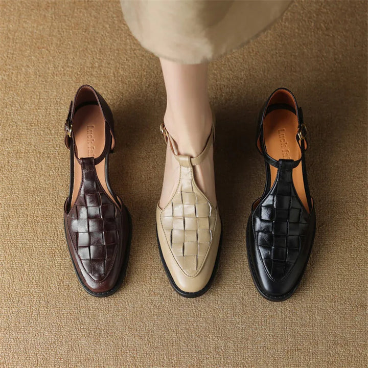 Celeste | Tacones Vintage con Correa