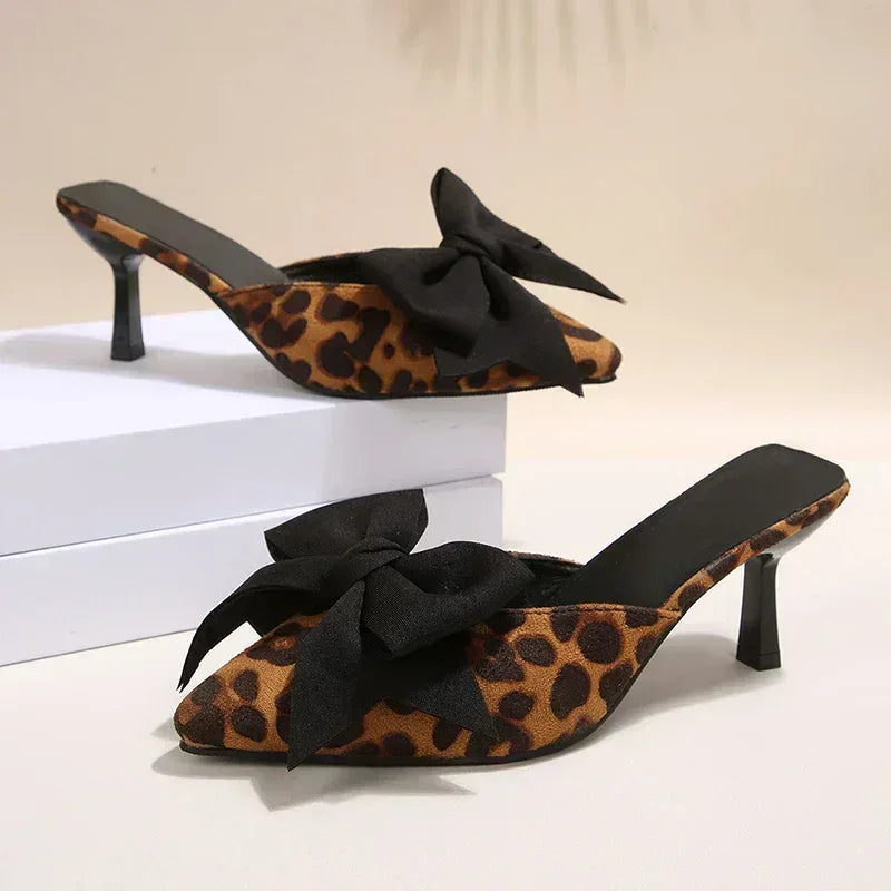 SIENNA LEOPARD BOW HEELS