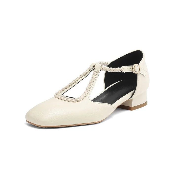 Estelle | Zapatos Planos Retro de Cuero