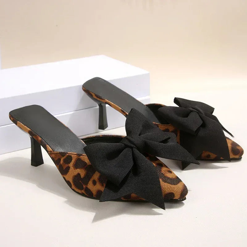 SIENNA LEOPARD BOW HEELS