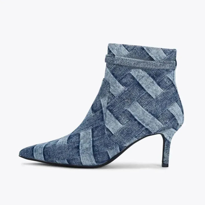 DANICA WOVEN DENIM HEELS