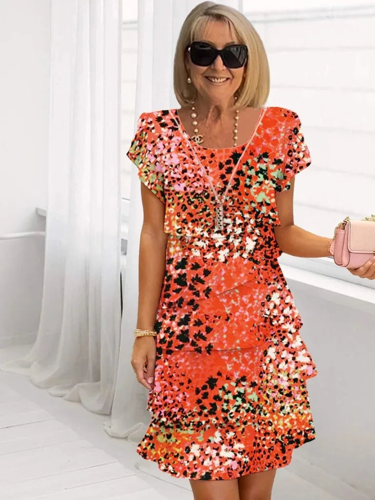 Clarissa • Elegant Comfort Ruffle Dress
