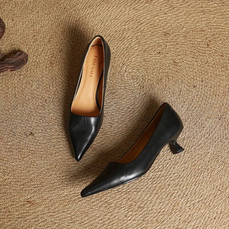Sarah | Zapatos de Cuero Refinados con Punta Fina
