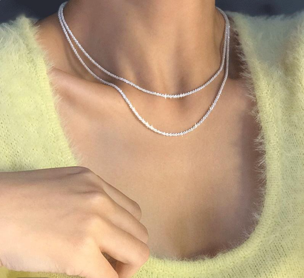 Starry Light Necklace Silver Set