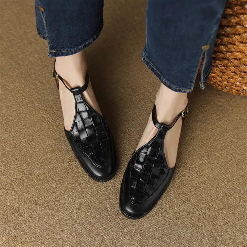 Celeste | Tacones Vintage con Correa