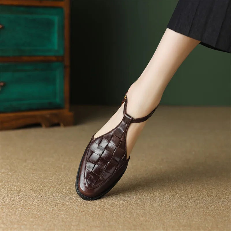 Celeste | Tacones Vintage con Correa