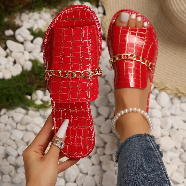 Mira | Chinelo de Praia com Salto Anabela Luxuoso™