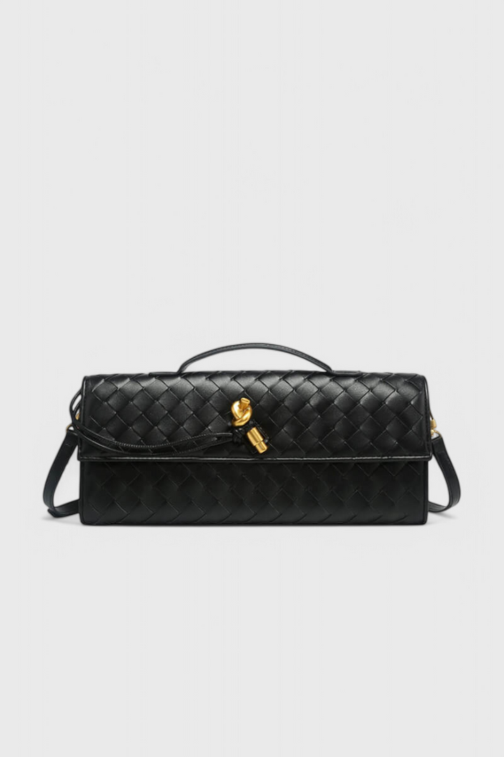 Sac pochette Mélanie avec détail nœud doré