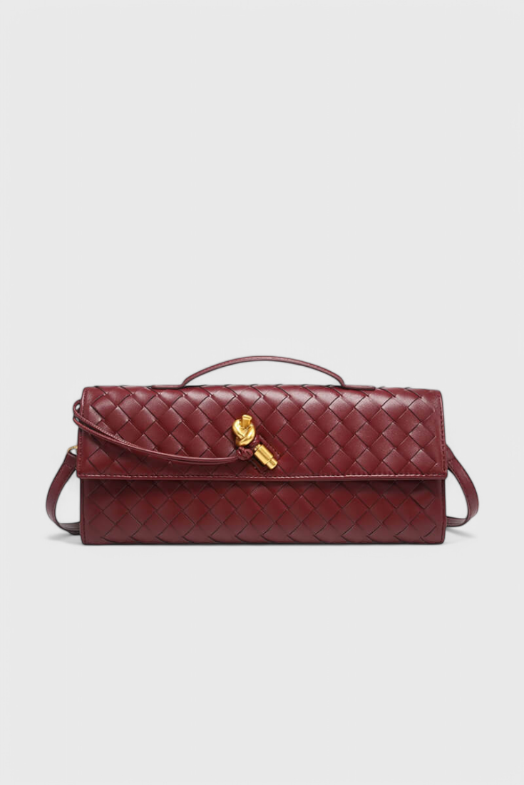 Sac pochette Mélanie avec détail nœud doré