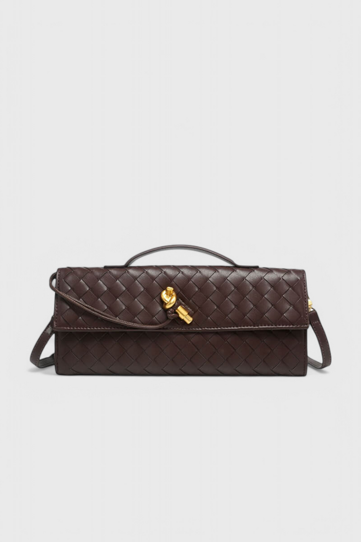 Sac pochette Mélanie avec détail nœud doré